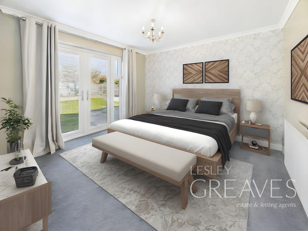 Bedroom One Virtually Staged