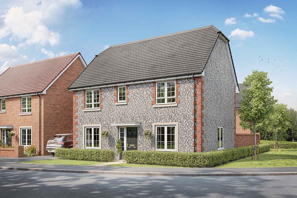 Artist&#39;s impression of a typical Tewksdale home