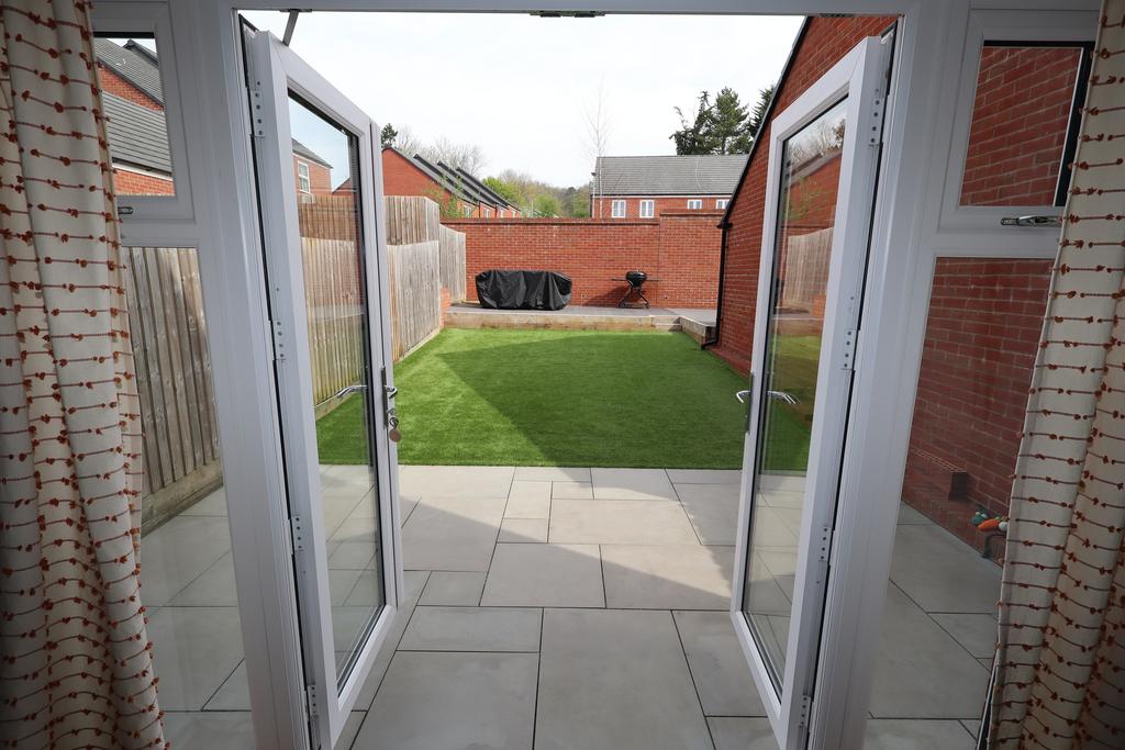 French doors into garden