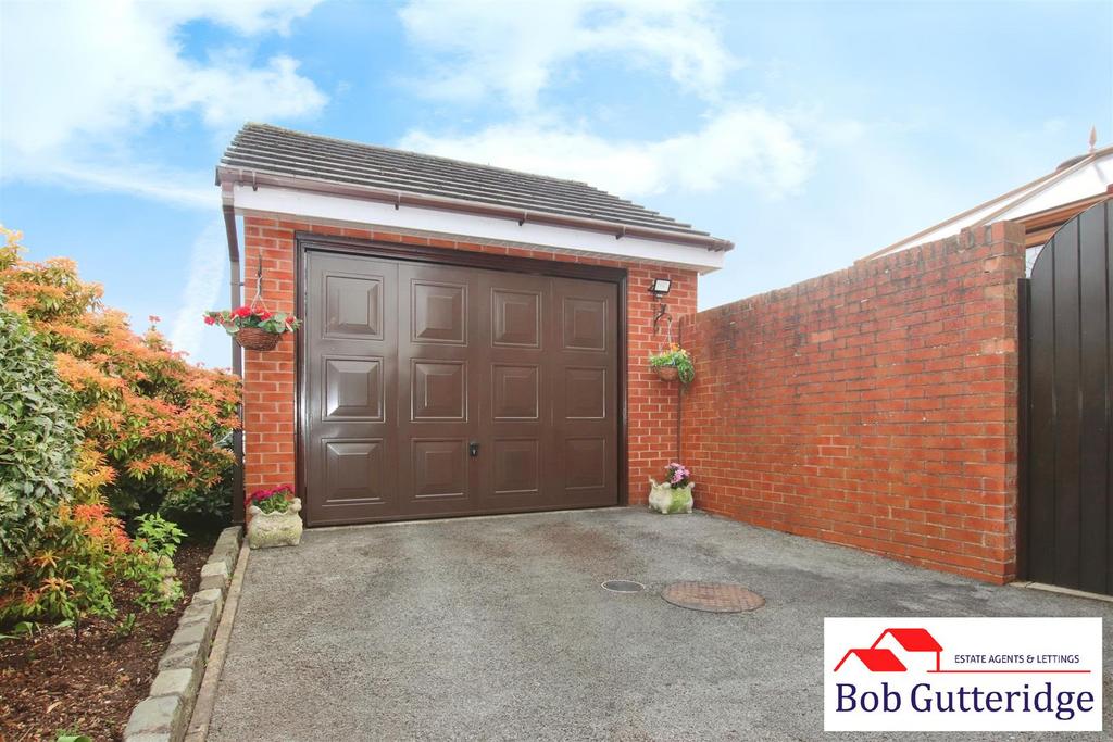 Detached brick garage