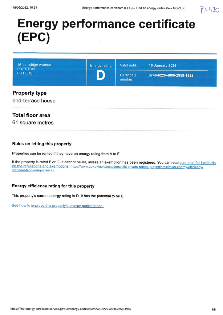 EPC Certificate