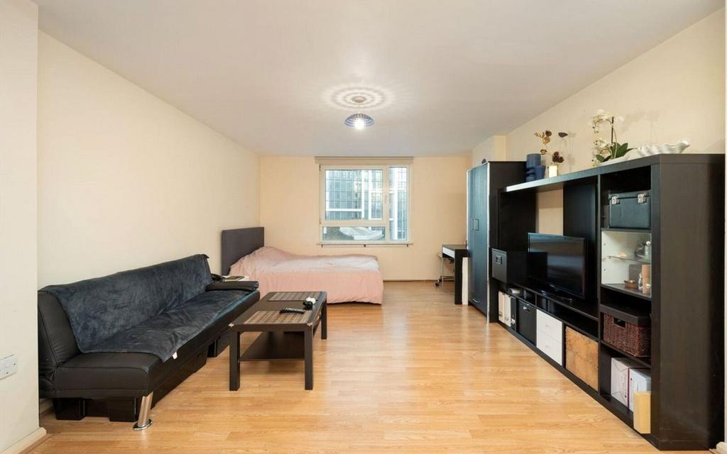 Studio apartment interior, studio, open plan living