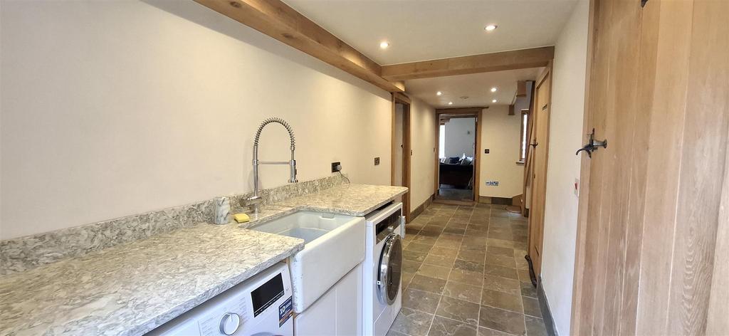 Rear hallway and utility area