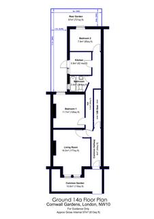 2 bedroom flat for sale, Cornwall Gardens, London NW10