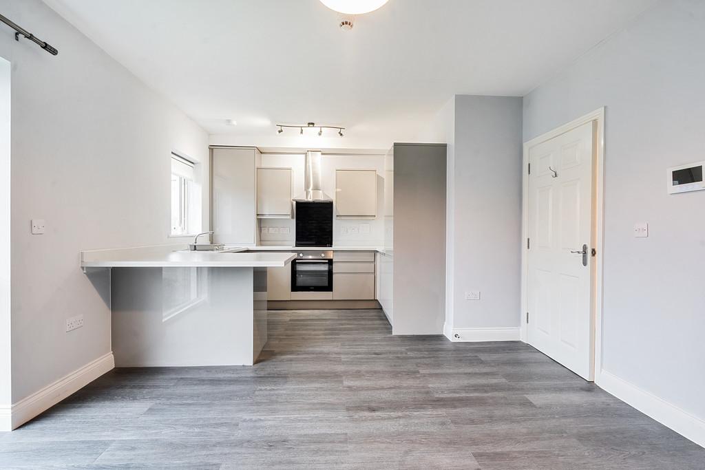 Open plan living room/kitchen
