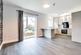 Open plan living room/kitchen
