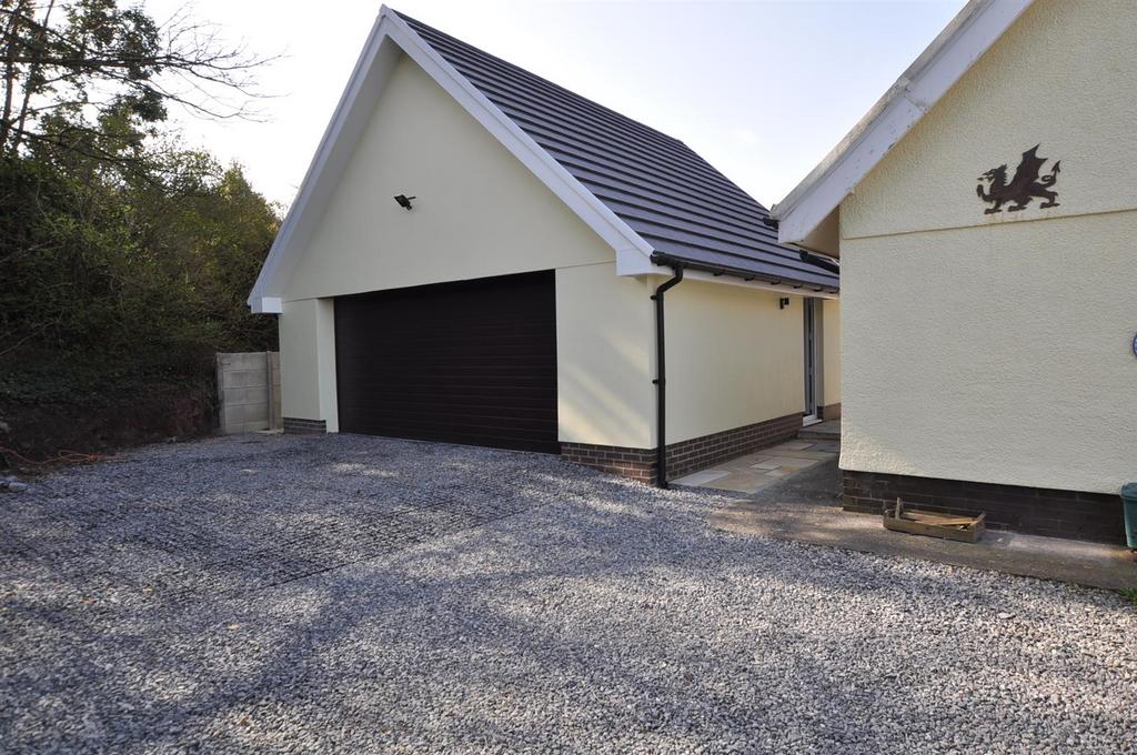Detached double garage