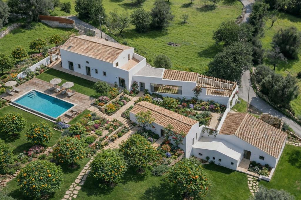 House exterior, garden