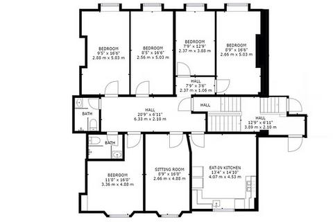 5 bedroom apartment to rent, 3B North Friary House