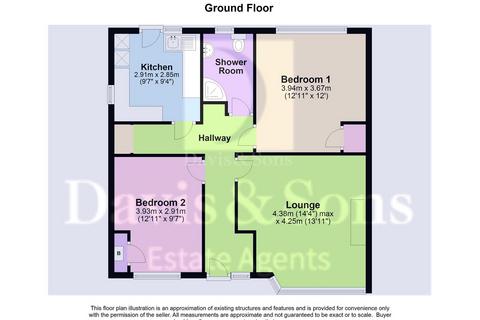 2 bedroom ground floor flat for sale, Waunfawr Gardens, Cross Keys, Newport. NP11