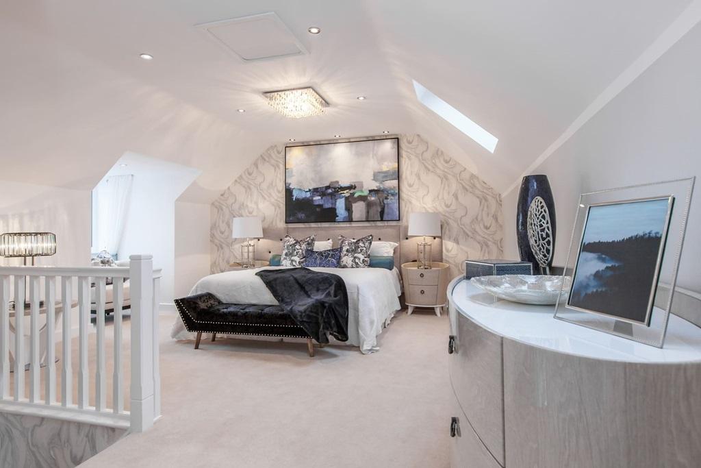 The main bedroom enjoys seclusion on the second...