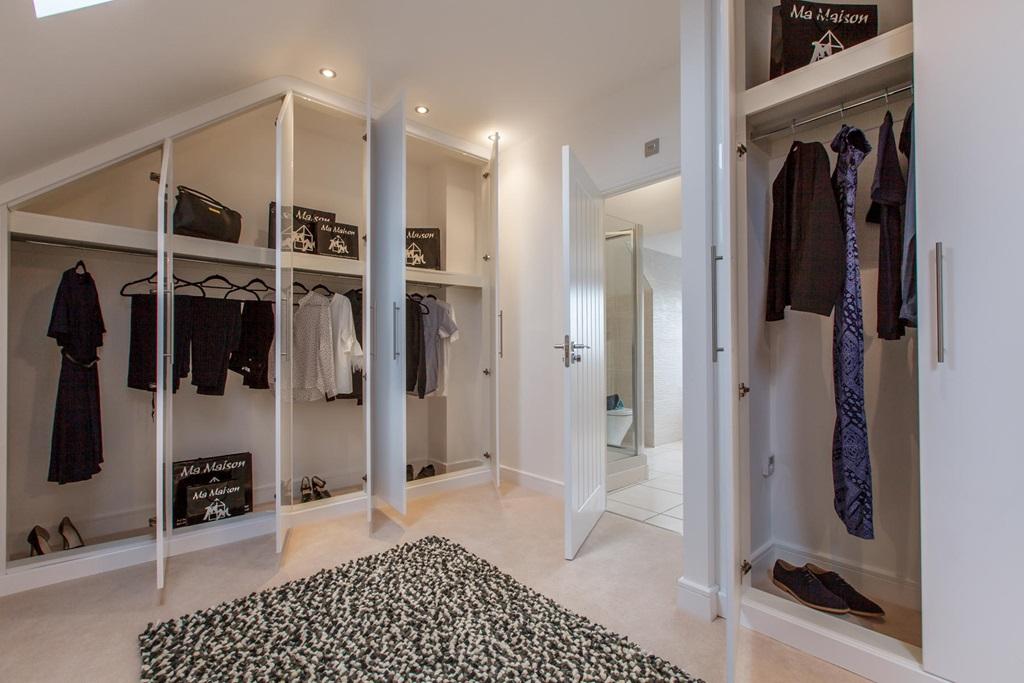 Designated space for built-in wardrobes