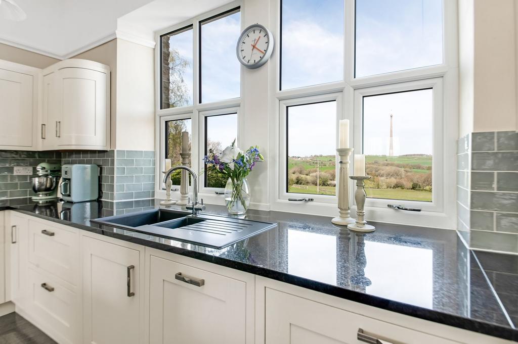 Open plan dining kitchen and family room