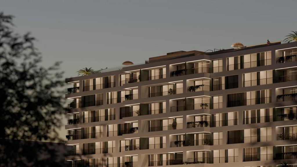 Apartment building facade, block of apartments