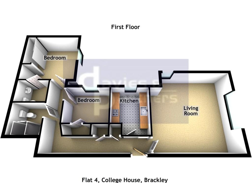 Flat 4 College House 3d