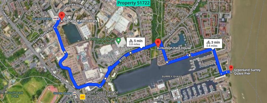 Distance from station and pier