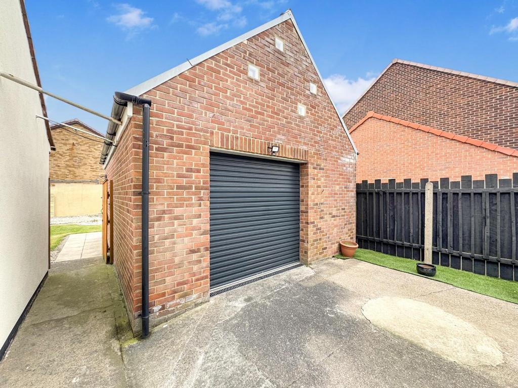 Detached double garage