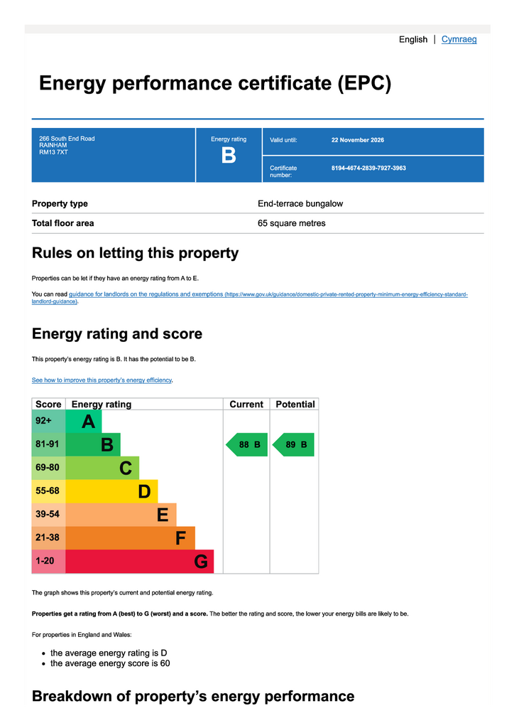 Energy Performance Certificate