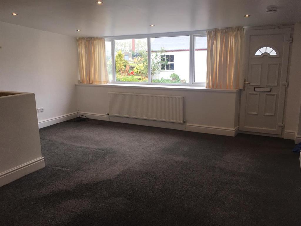 Open plan living room and kitchen