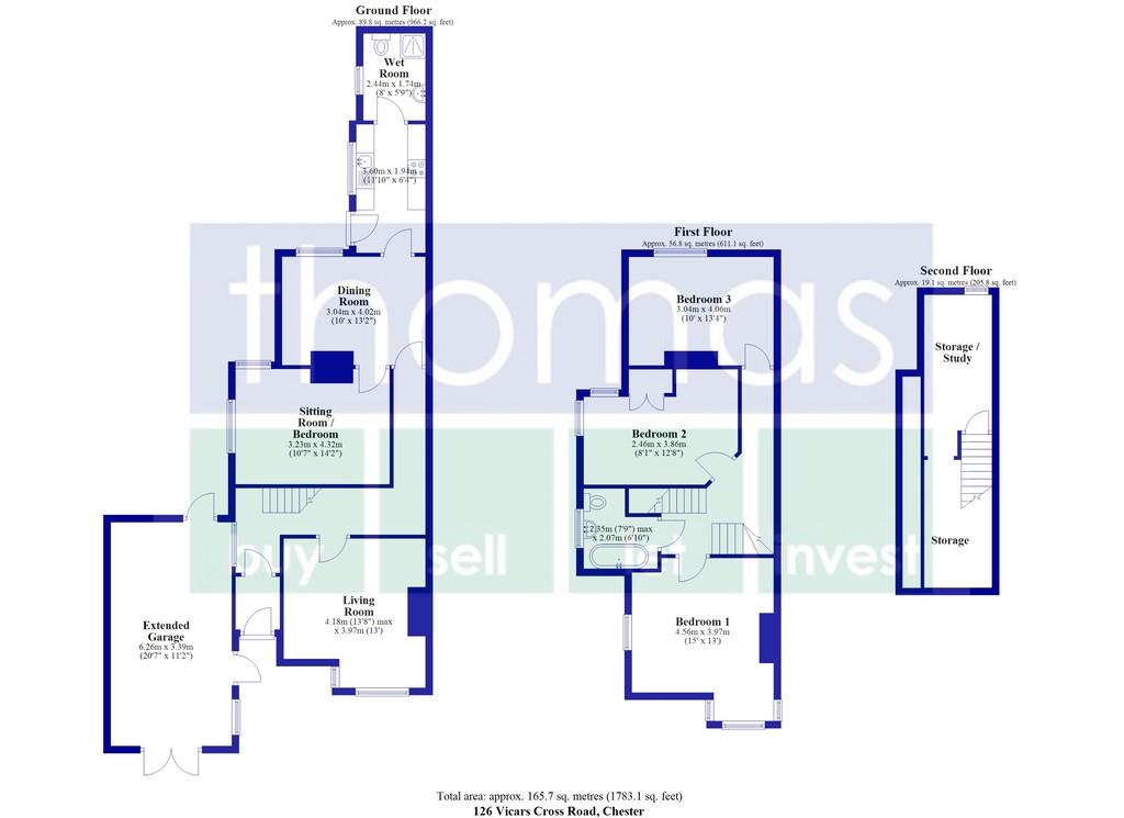 126 Vicars Cross Road Chester - all floors