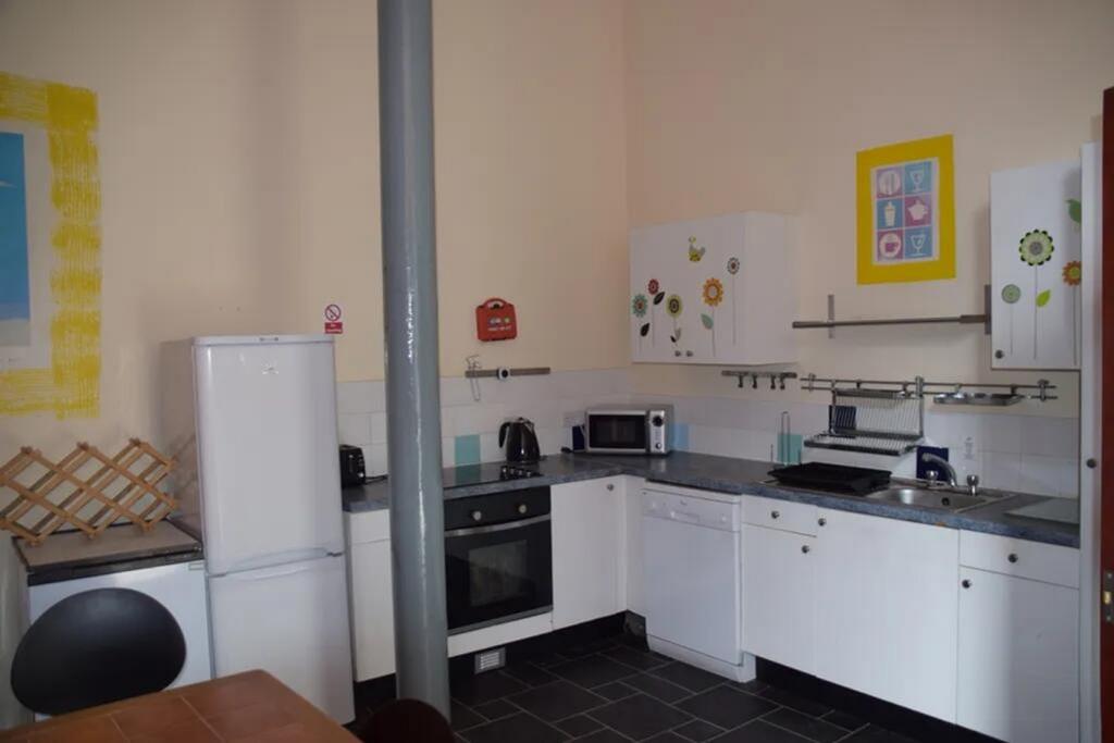 A bright and functional kitchen featuring moder...