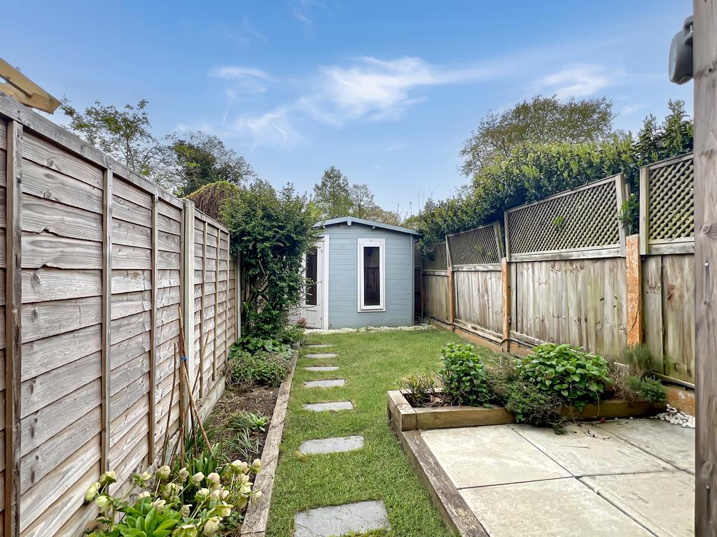 Rear Garden With Summerhouse