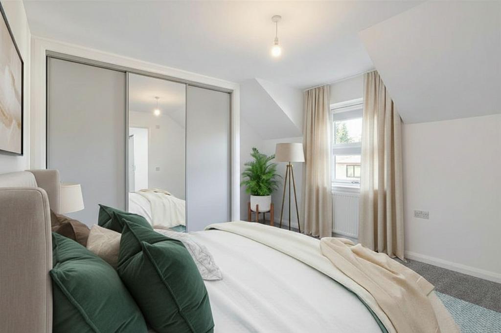 Virtually Stages Bedroom One