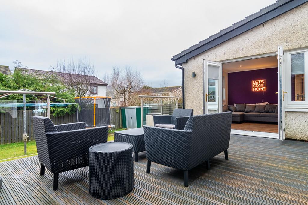 Decked seating area
