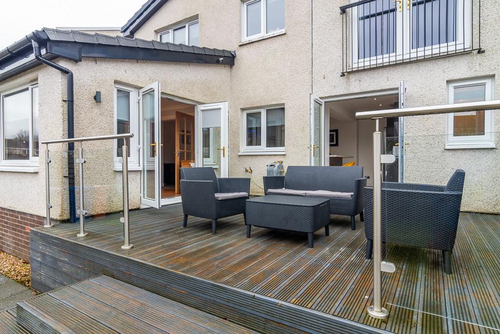 Decked sitting area