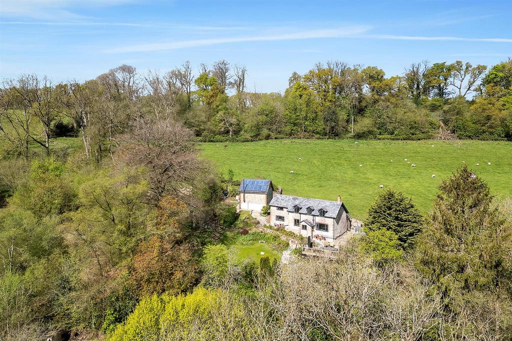 Drone shot of property