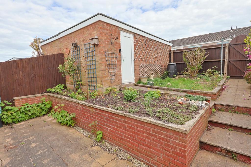 Rear Garden with Garage