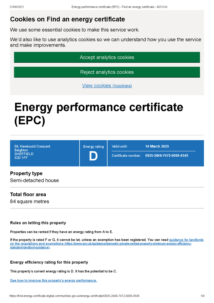 EPC Certificate