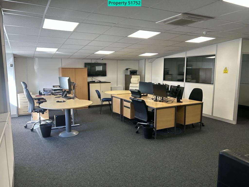 First floor open plan with office to the right