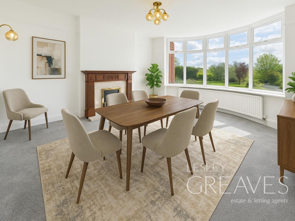 Dining room virtually staged
