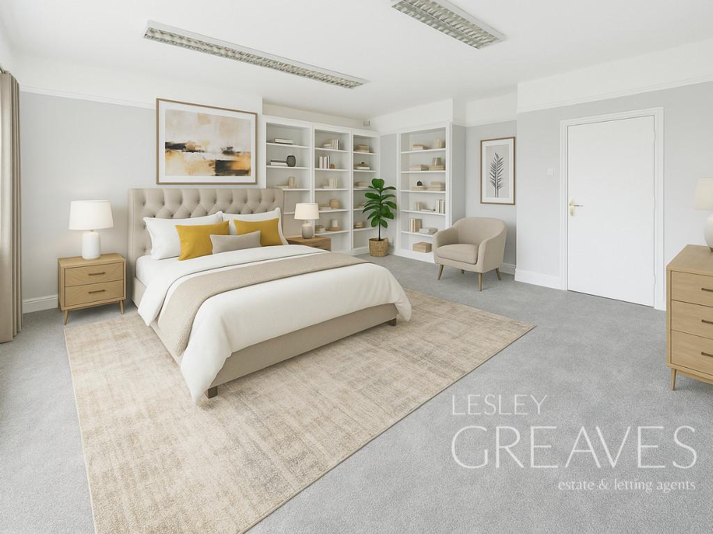 Bedroom Downstairs virtually staged