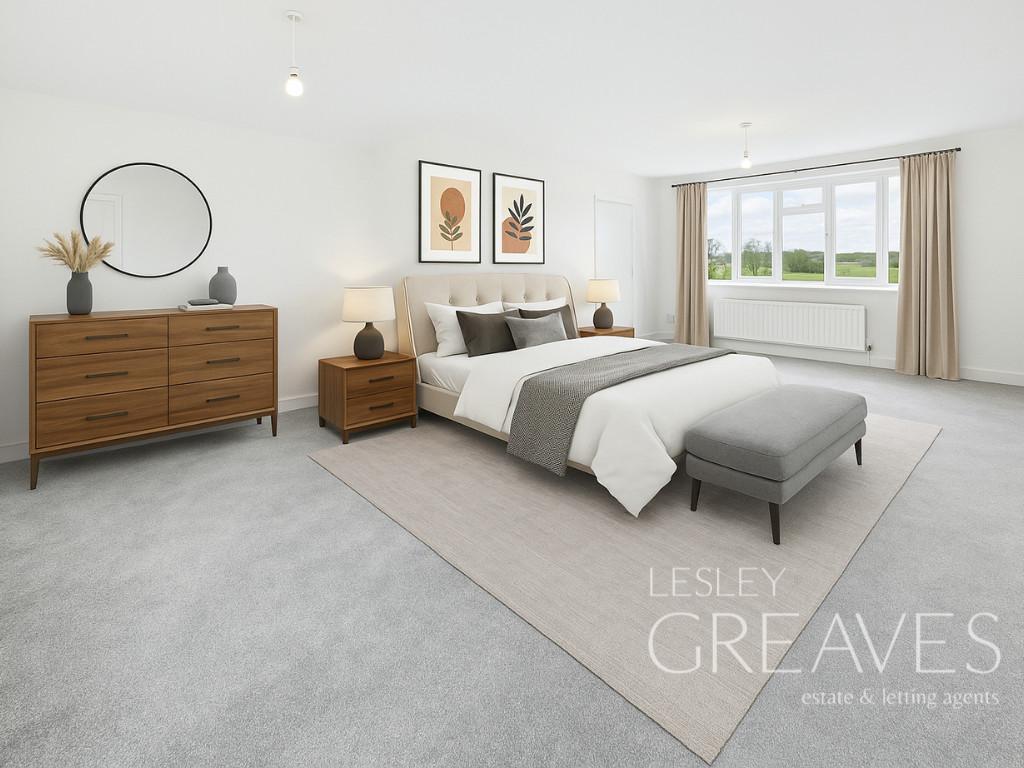 Master bedroom virtually staged