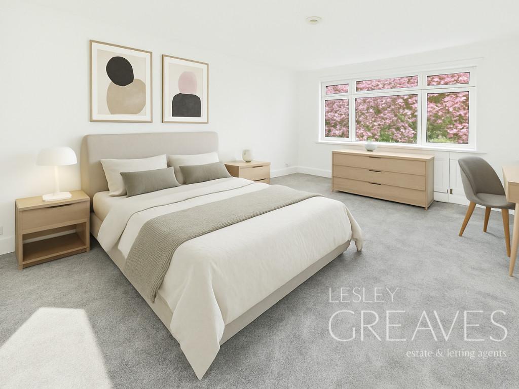 Bedroom two virtually staged