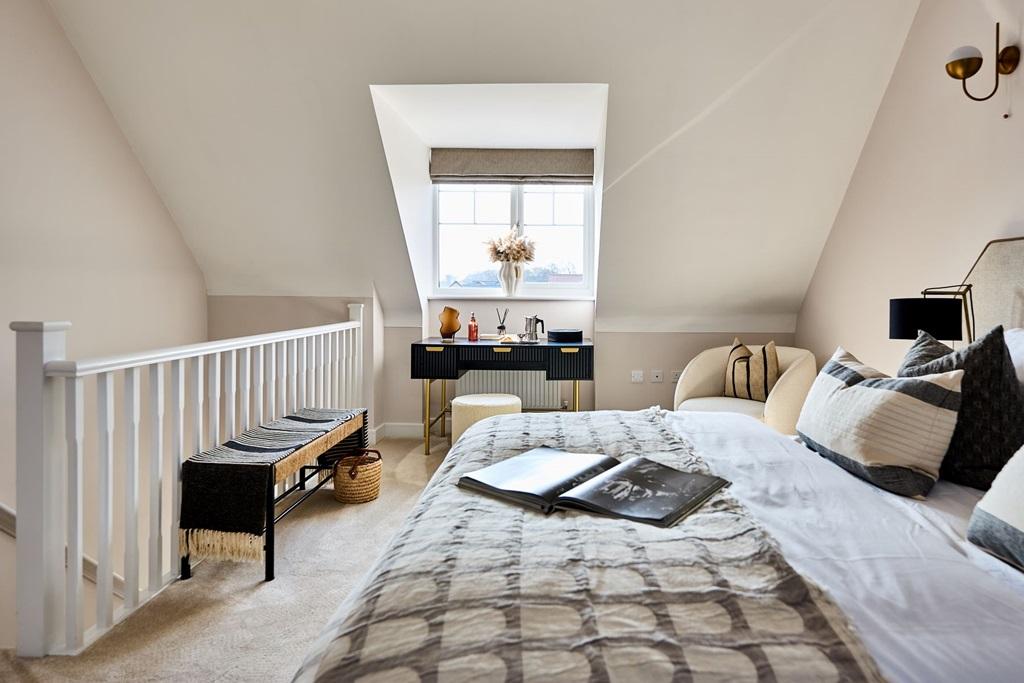 This impressive main bedroom occupies the...