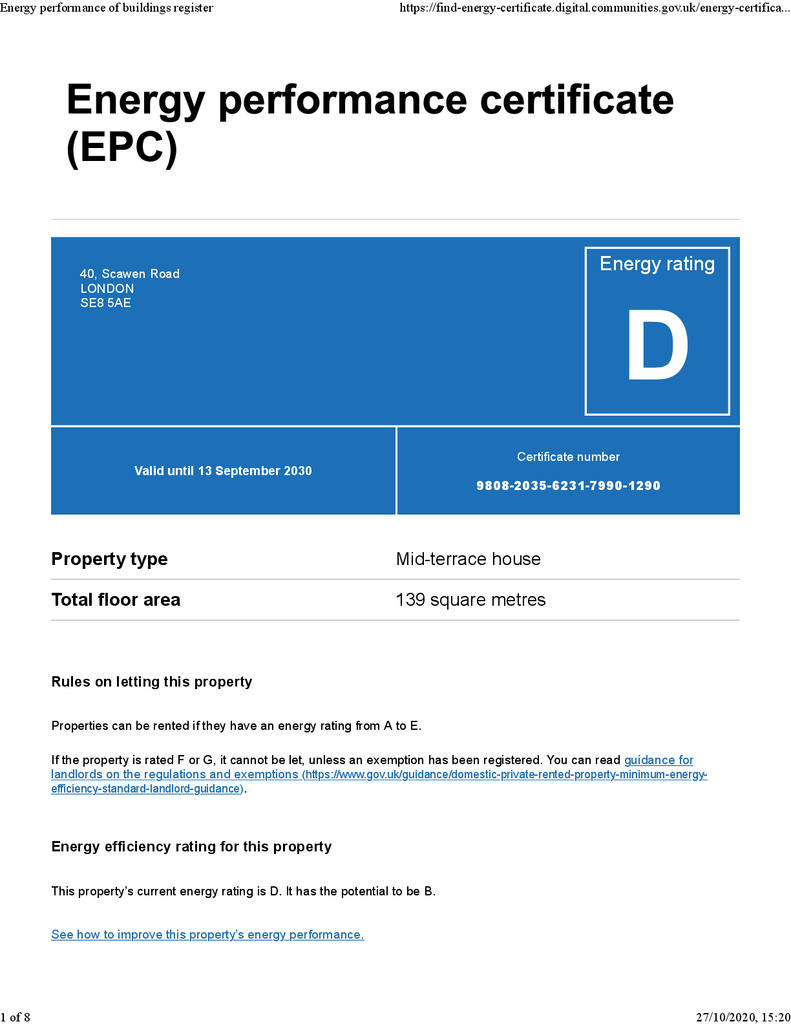 EPC Certificate
