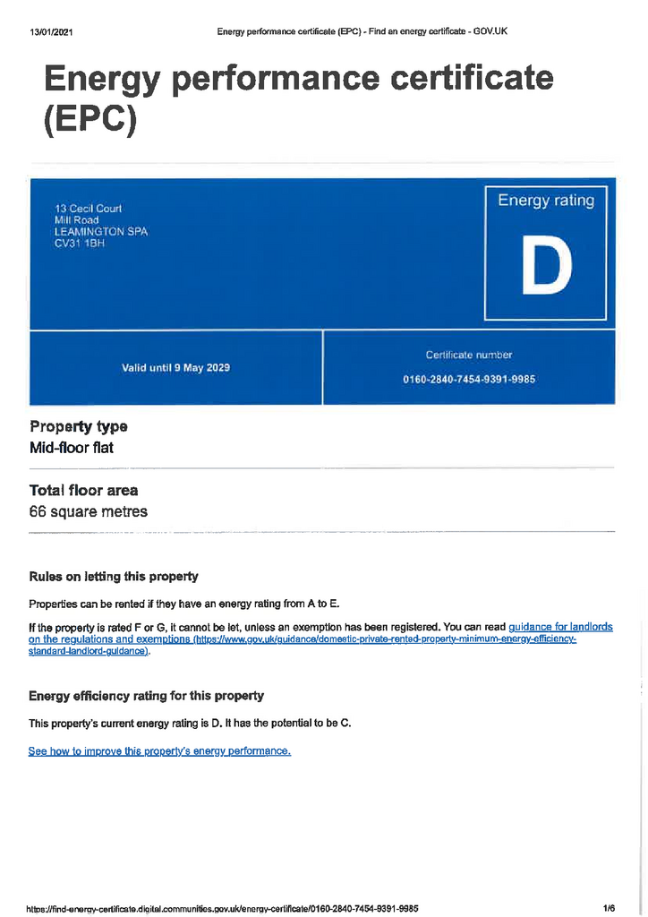 EPC Certificate
