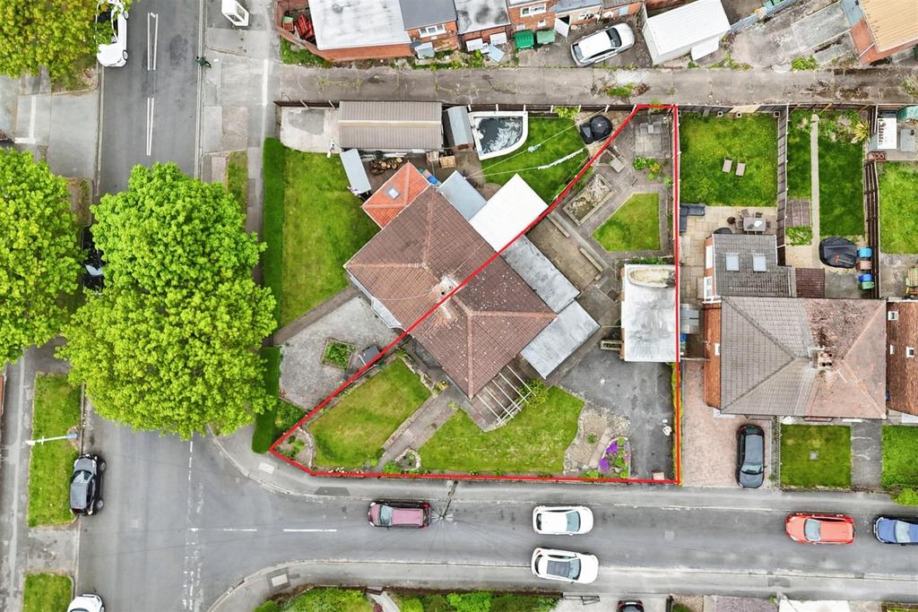 Aerial view of the property