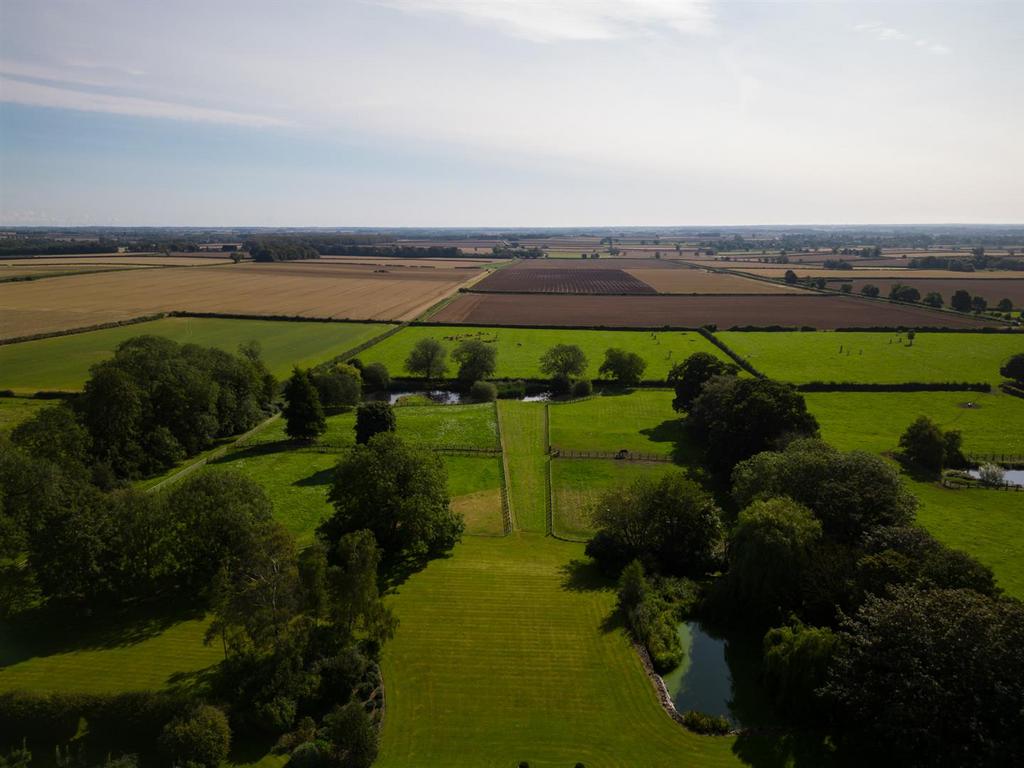 Aerial view east