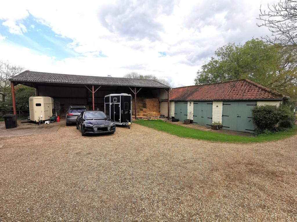 Triple Garages and Open Barn