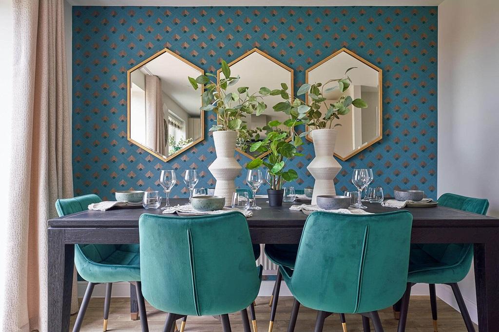 The dining area offers space to entertain...