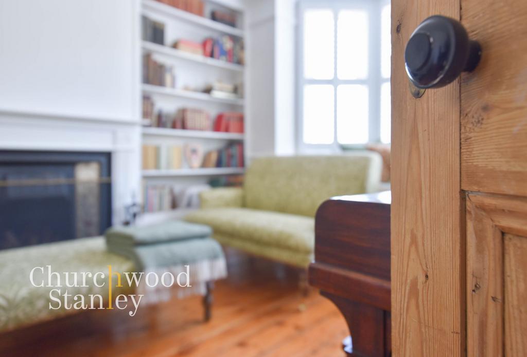 Stripped door to living room