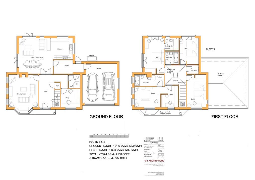 24 00146 FUL-House Type Plot 3   4 Floor Plans and