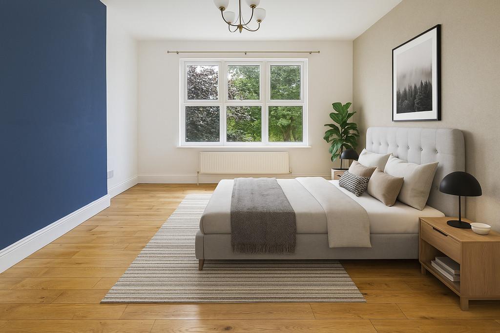 Bedroom One Virtually Staged