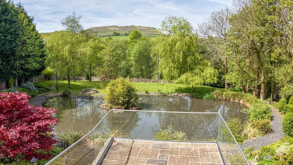 Rear View over Pond &amp; Gardens