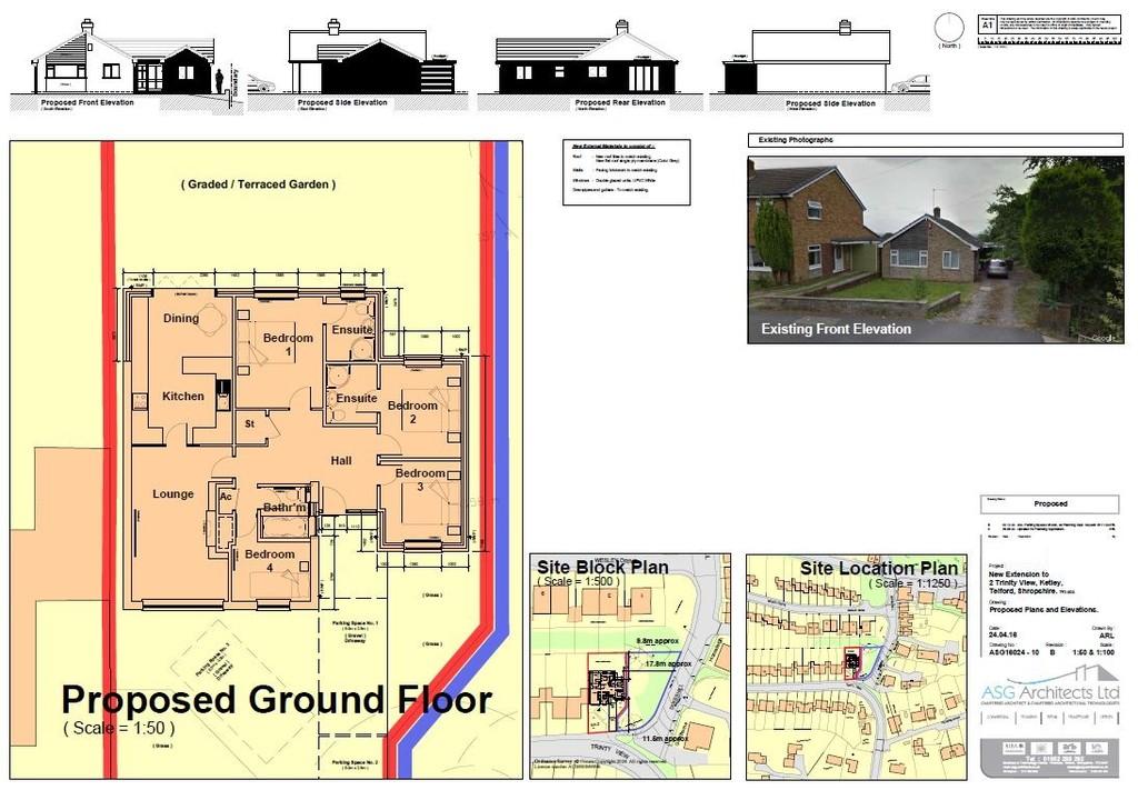 Block and location plan for extension