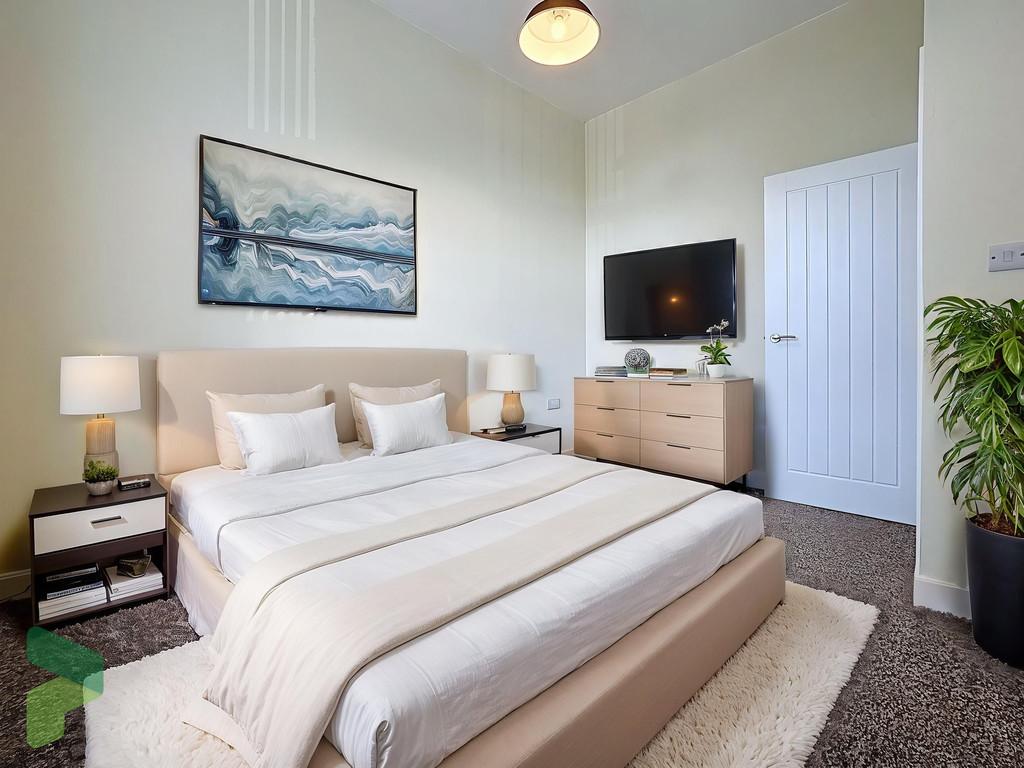 Virtually staged bedroom